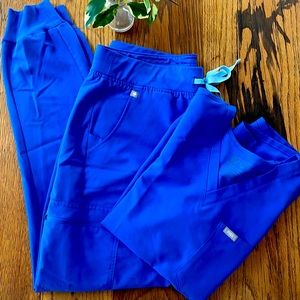Figs Medium Tall Royal Blue Zamora and Catarina set
